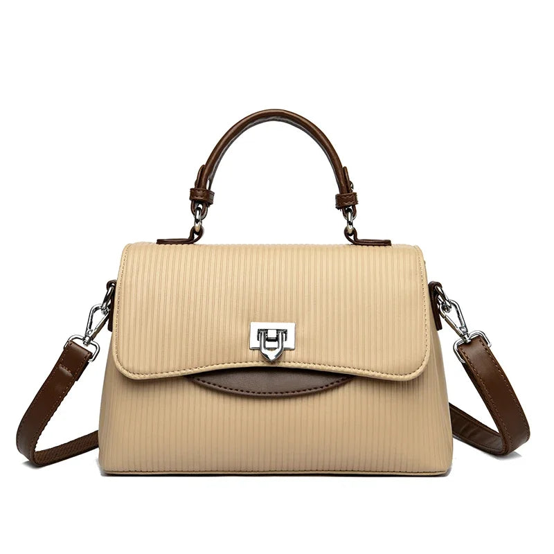 Women's Leather Crossbody Bag – Large Capacity Shoulder Handbag