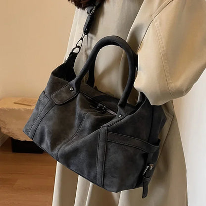 Retro Design Pu Leather Shoulder Bags Women Korean Capacity Armpit Bag Female Crossbody Tote