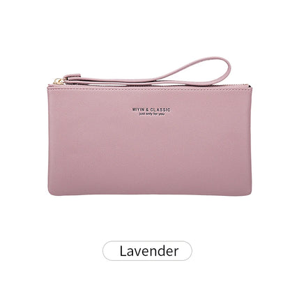 Long Zipper Clutch Wallet for Women – PU Leather Wristlet