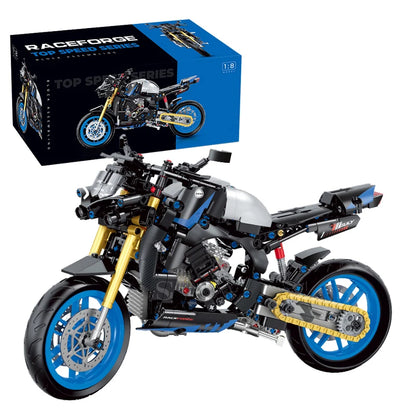Racing Motorcycle Building Blocks Set – 1:8 Scale 582 Pcs