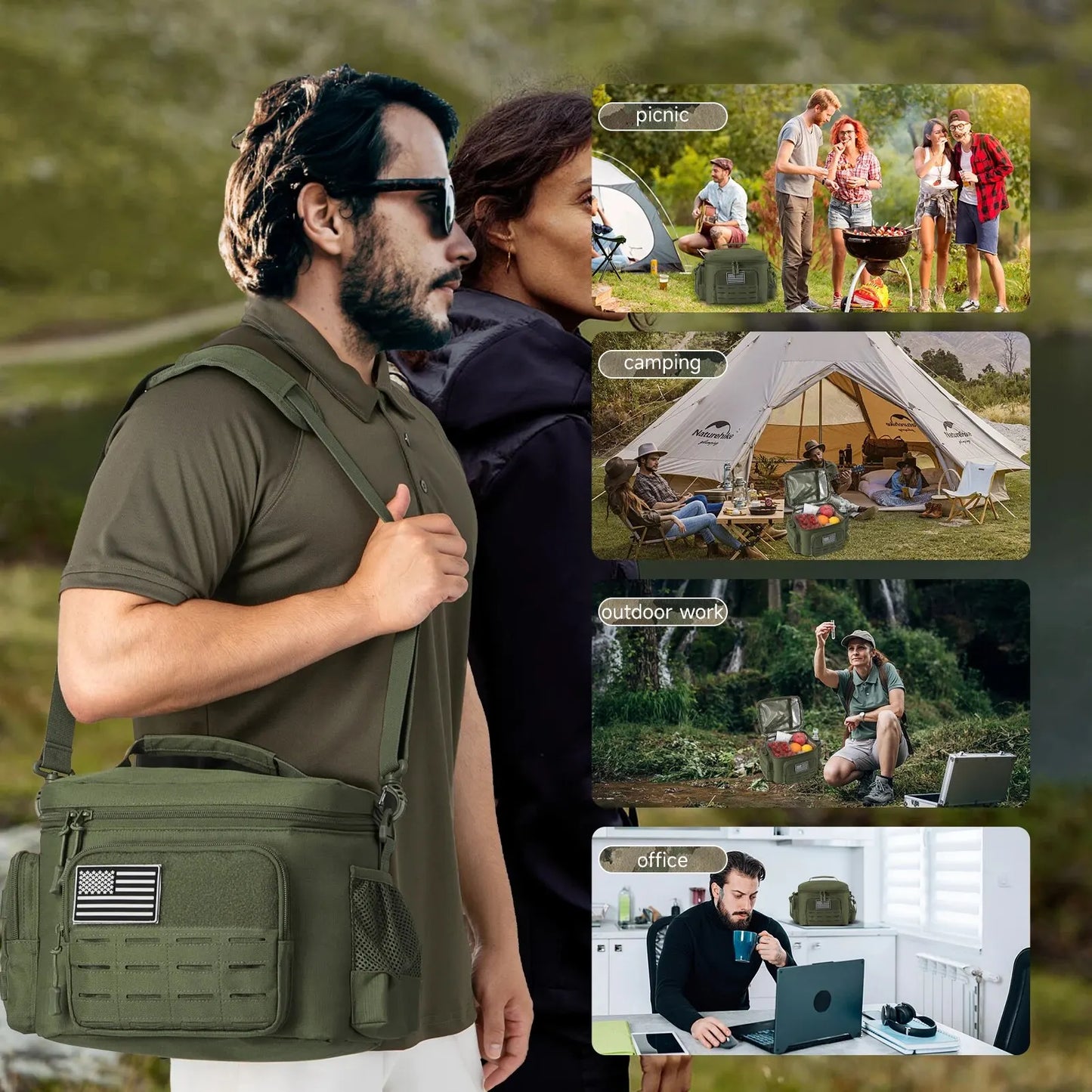 Tactical Insulated Lunch Box – Heavy Duty Cooler Bag for Men