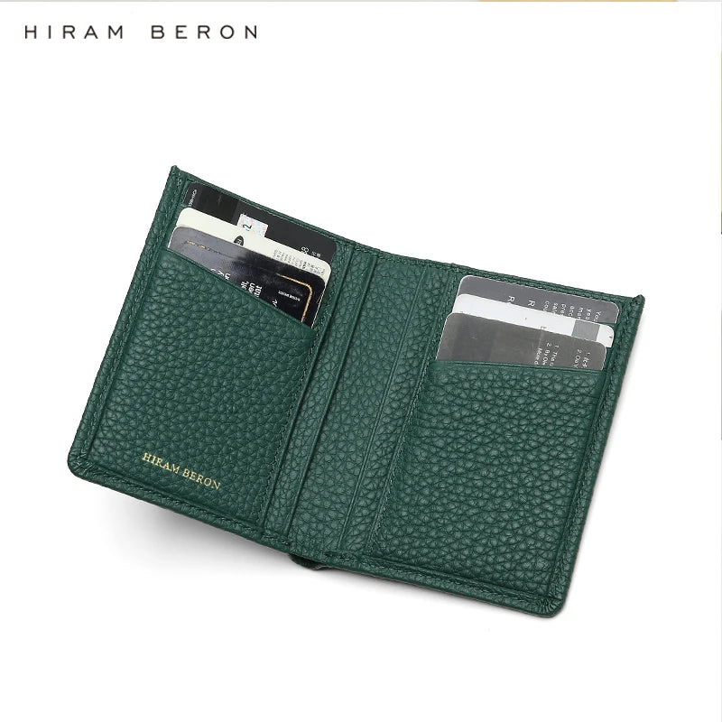 RFID Blocking Slim Leather Card Case Wallet for Men