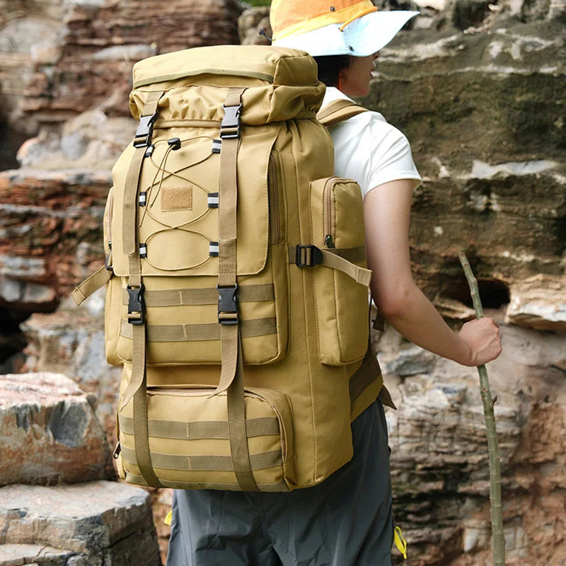 80L Large Hiking Backpack for Men – Camping & Mountaineering
