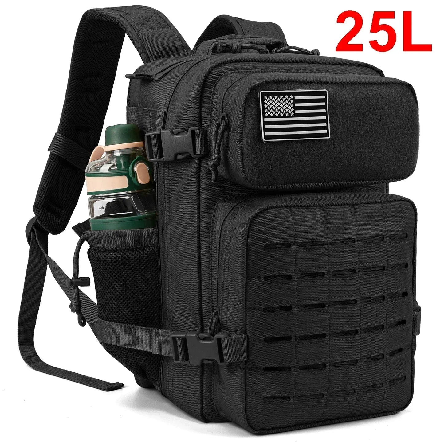 Tactical Backpack with MOLLE System & Dual Cup Holders