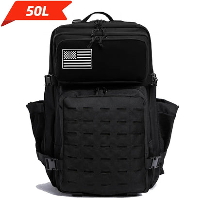 50L Tactical Backpack – Waterproof Gym & Hiking Bag