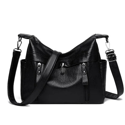 Large Capacity PU Leather Crossbody Shoulder Bag for Women