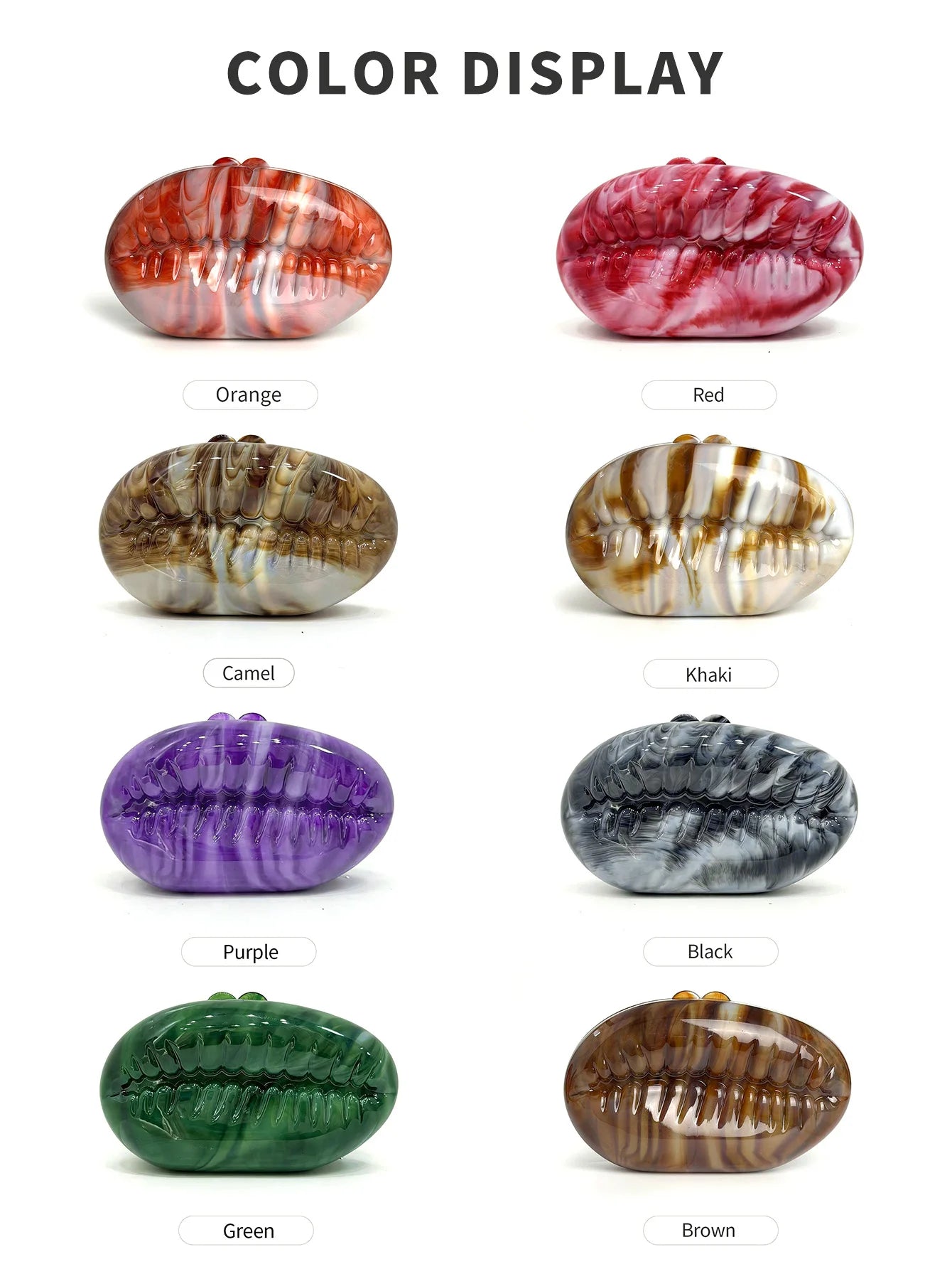 Marble Acrylic Box Clutch – Chain Evening Bag for Wedding & Party