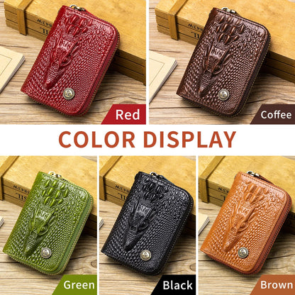 Crocodile Pattern Key Wallet with Chain – Steel Lion