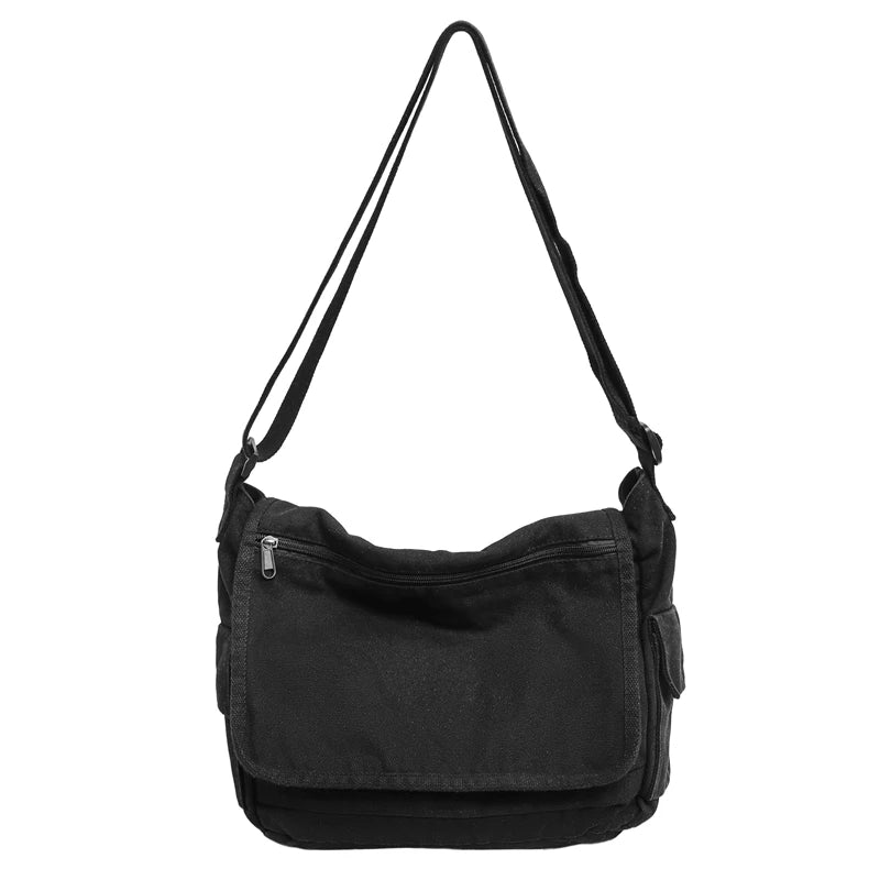 Canvas Messenger Bag – Casual Crossbody for Women & Students