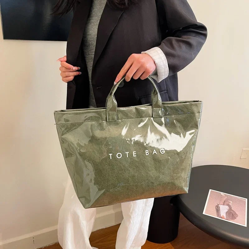 PVC Transparent Jelly Tote Bag – Large Capacity Waterproof