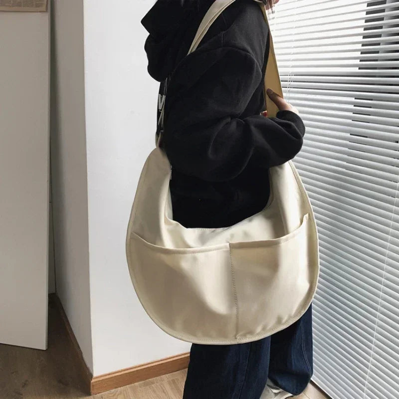Y2K Large Capacity Nylon Crossbody Hobo Bag – Unisex