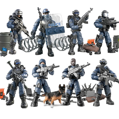 Military Army SWAT Soldier Figures Building Blocks for Kids