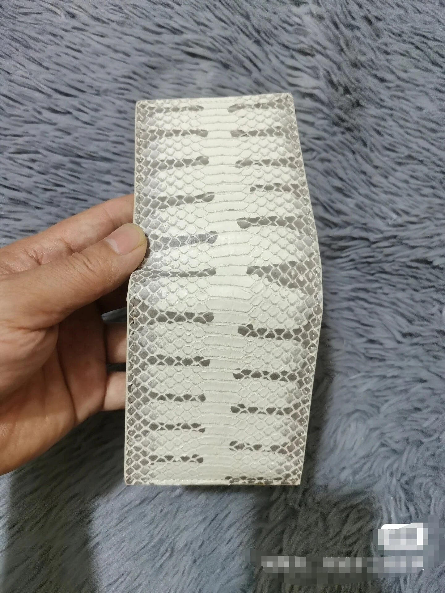 Genuine Python Snake Skin Leather Bifold Wallet for Men