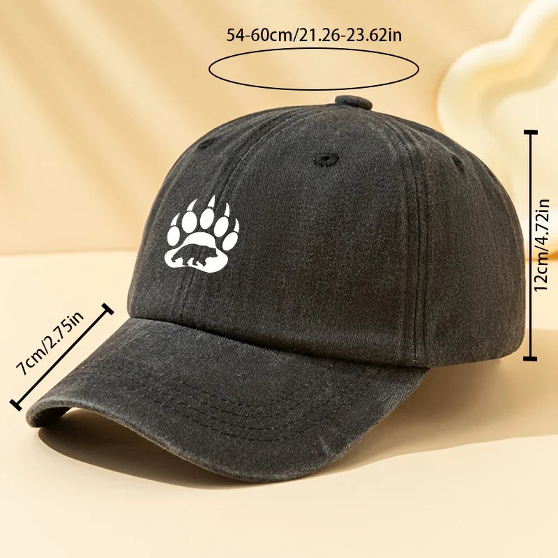 Bear Paw Print Baseball Cap – Unisex Trucker Hat