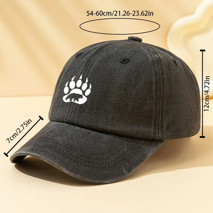 Bear Paw Print Baseball Cap – Unisex Trucker Hat