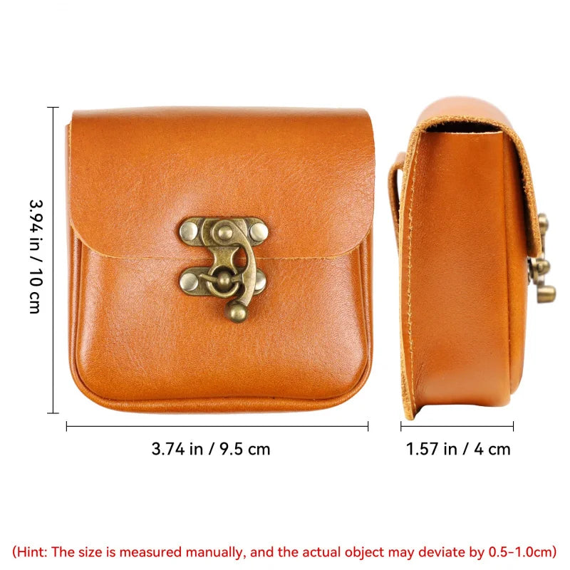 Genuine Leather Belt Bag Waist Pouch for Men