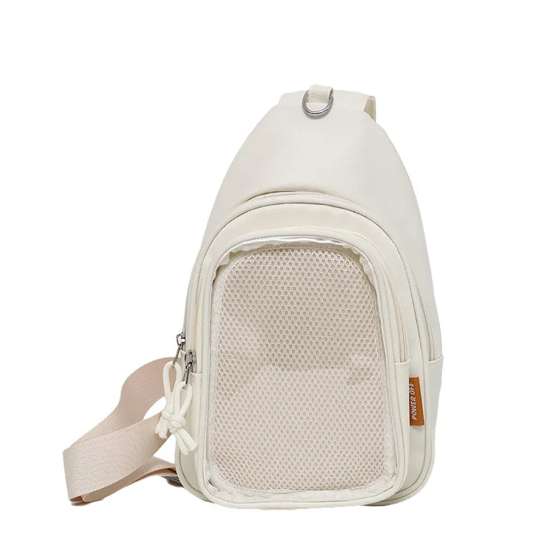 Kawaii Ita Sling Bag – Nylon Crossbody with Display Window