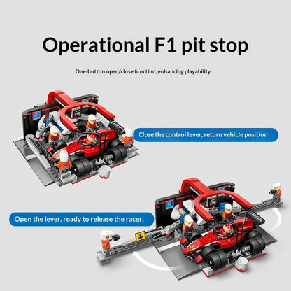 LEGO 60443 F1 Pit Stop Crew Building Set – Ferrari Race Car Toy 322pcs