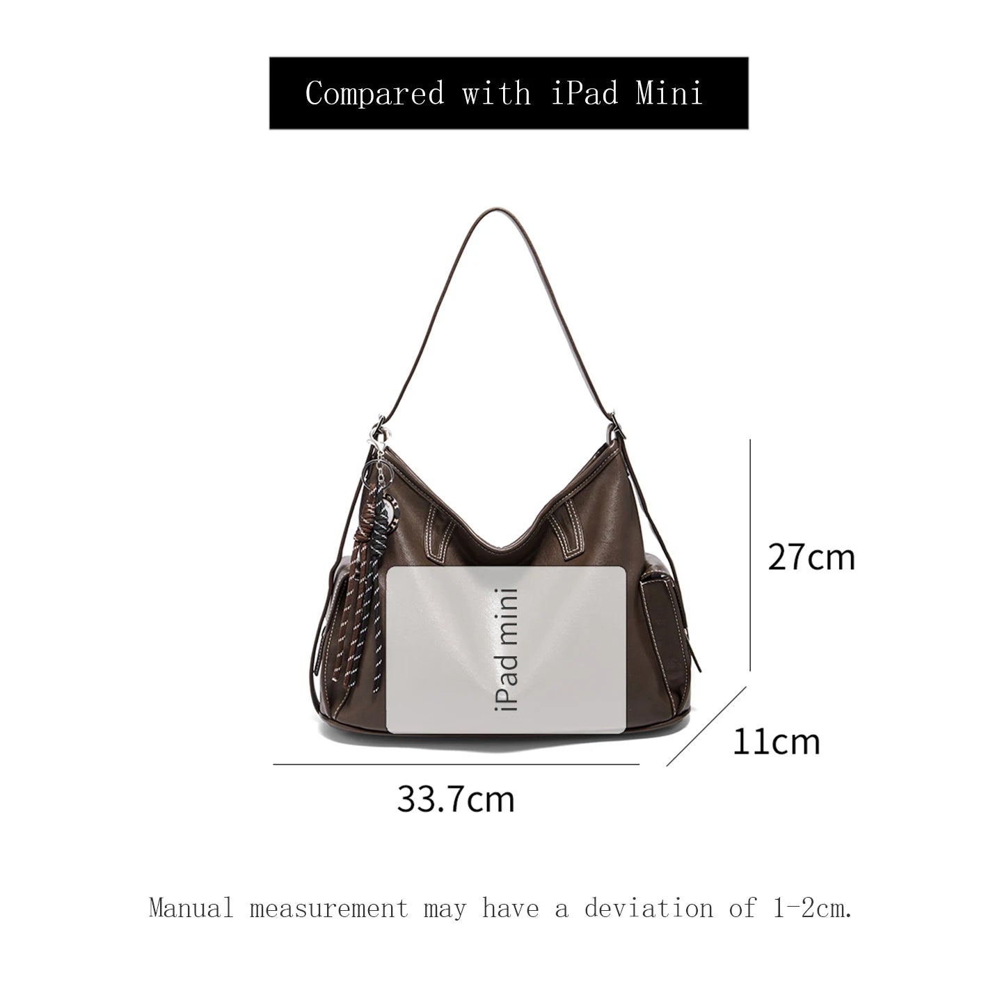 Foxer Lady S Shoulder Bag Soft Pu Leather Handbag Retro Hobo Large Capacity Tote Commute Daily
