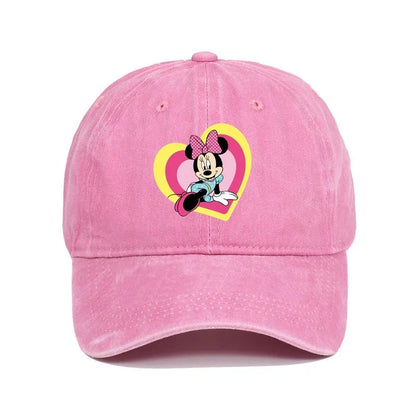 Cartoon Print Washed Baseball Cap – Unisex Vintage Snapback Hat
