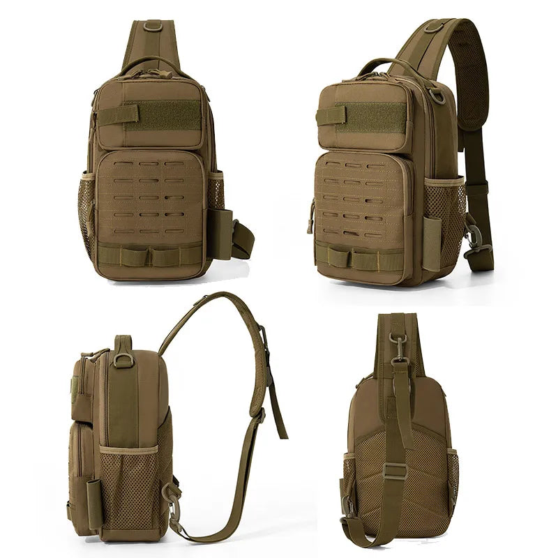 Tactical Fishing Sling Bag – Chest Pack with Rod Holder