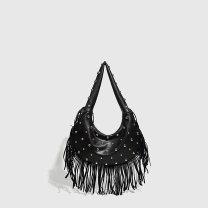 Fringe Suede Hobo Shoulder Bag – Boho Crossbody Bag for Women