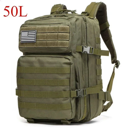 Tactical MOLLE Backpack 25L/50L – Military Assault Pack for Hiking & Camping