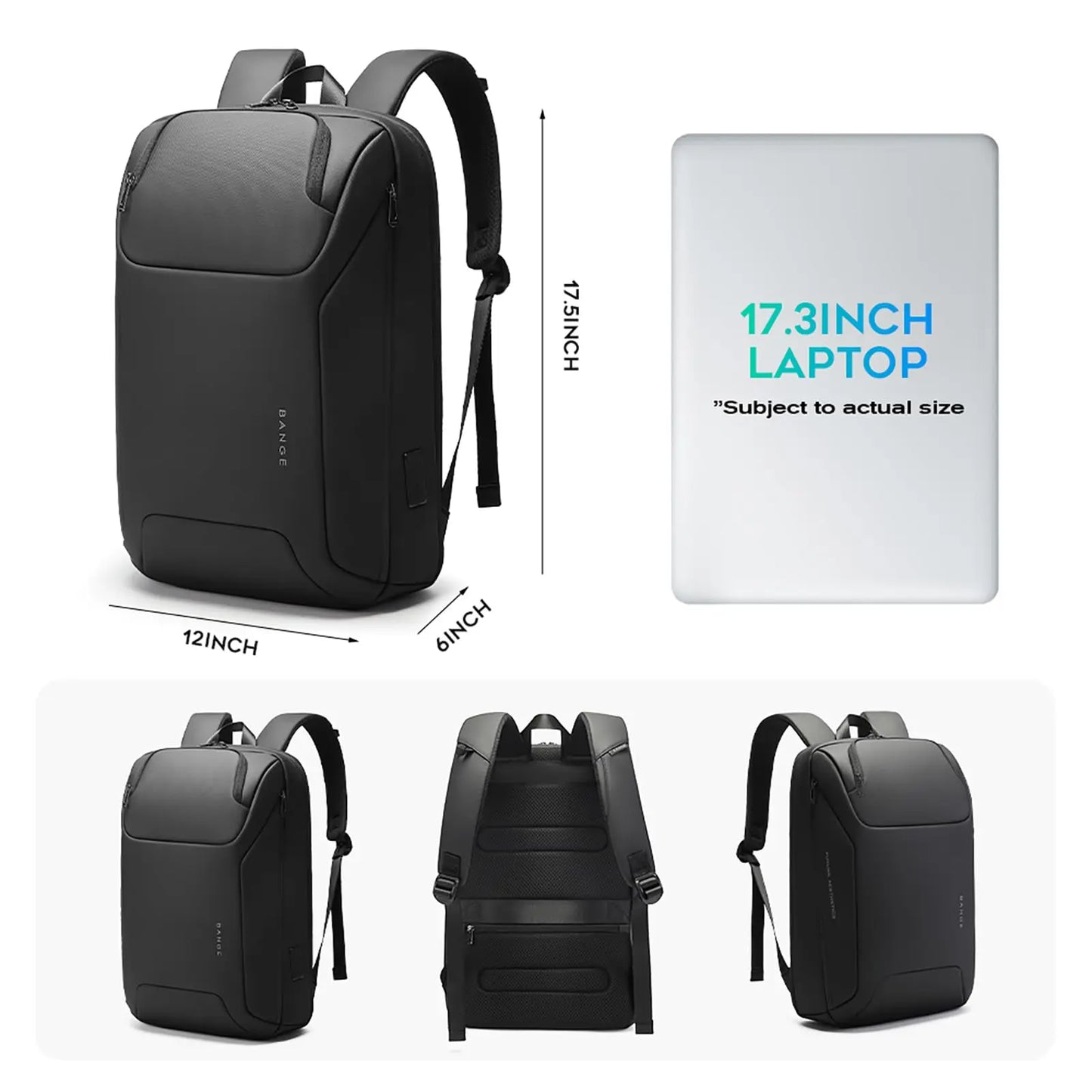 Smart Laptop Backpack 15.6" – Water-Resistant Travel Bag with USB Port