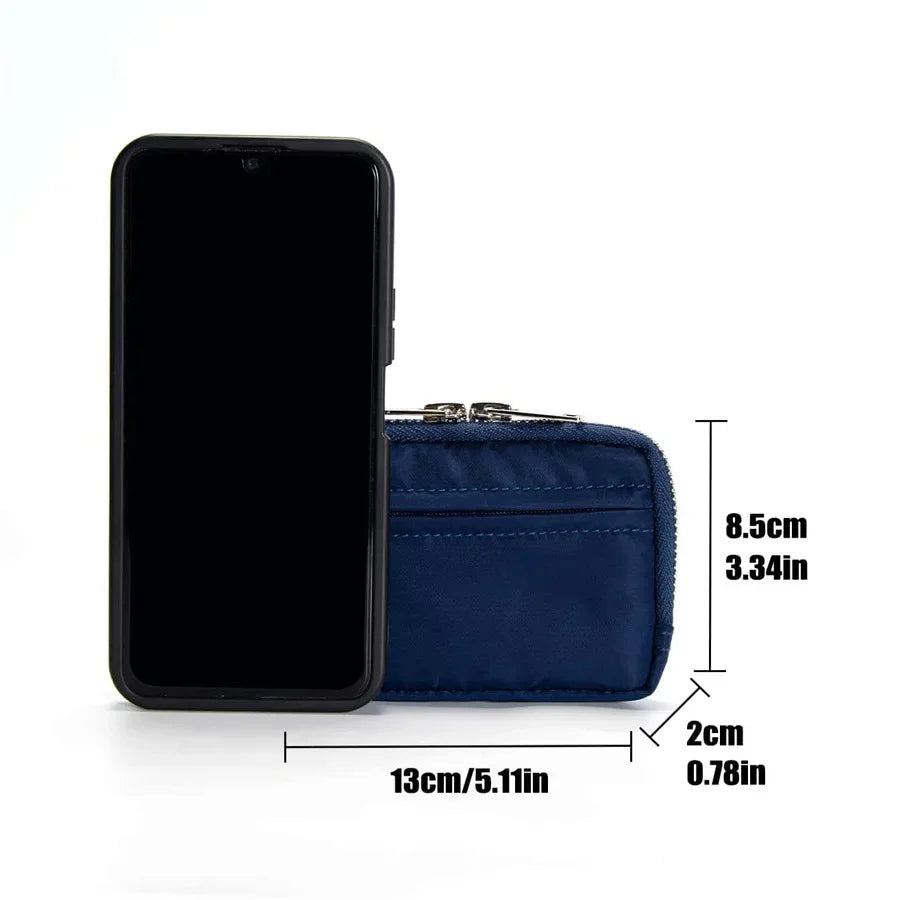 Compact Zipper Wallet & Card Holder Organizer Pouch