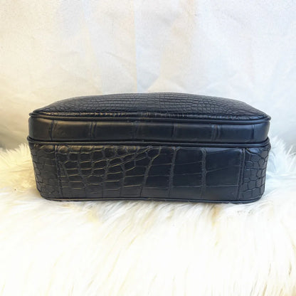 Crocodile Leather Men's Crossbody Bag | Authentic Belly Skin Postman