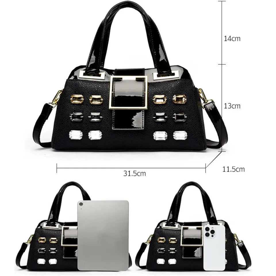 Diamond Embellished Luxury Tote Bag for Women
