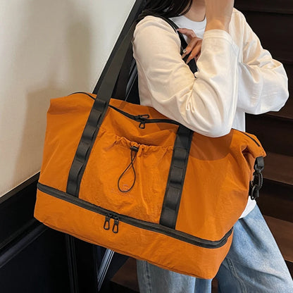 Large Capacity Gym Duffel Bag with Shoe Compartment for Travel & Yoga