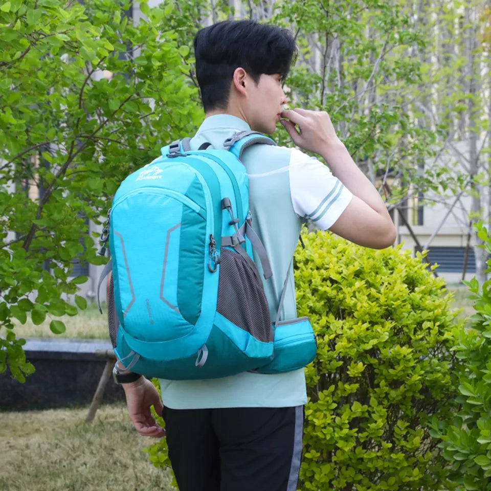 40L Hiking Backpack with Detachable Frame, Breathable Mesh Back & Rain Cover