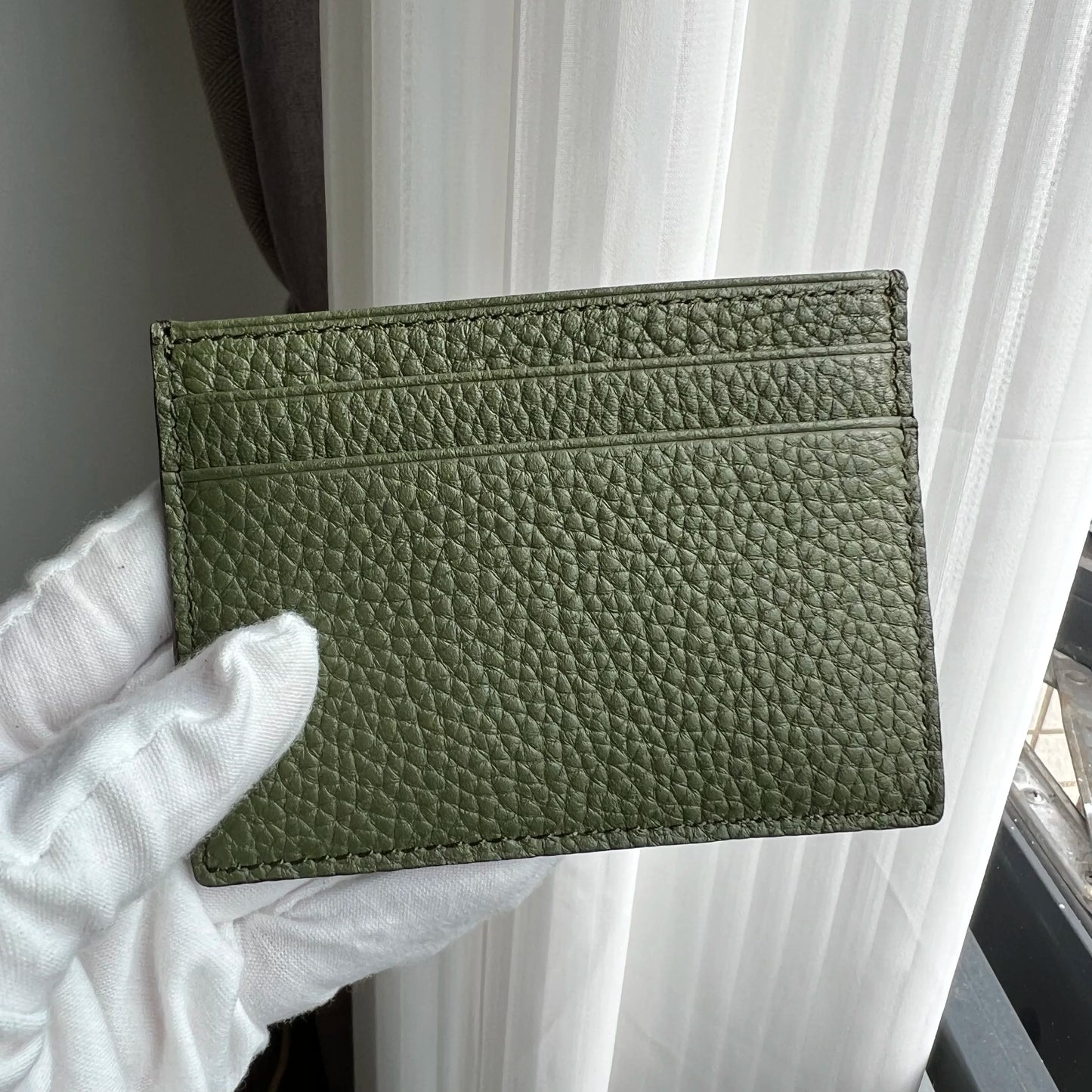Monogram Pebble Leather Card Holder Wallet – Women & Men