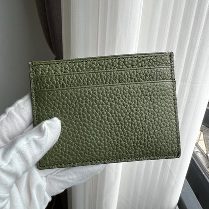 Monogram Pebble Leather Card Holder Wallet – Women & Men