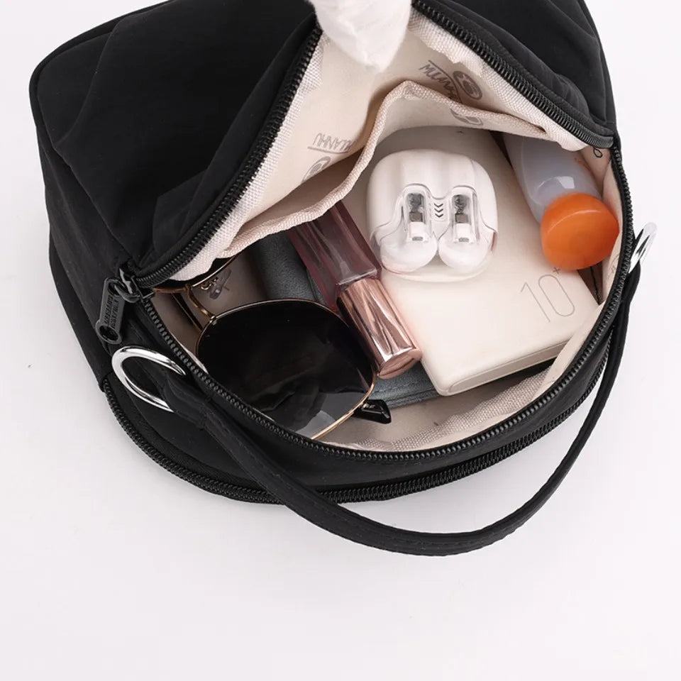 Women's Nylon Crossbody Tote Bag – Waterproof Travel Handbag