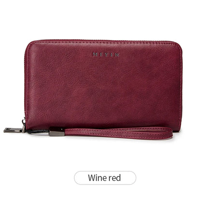 RFID Blocking Women's Long Clutch Wallet – Zip Wristlet Purse