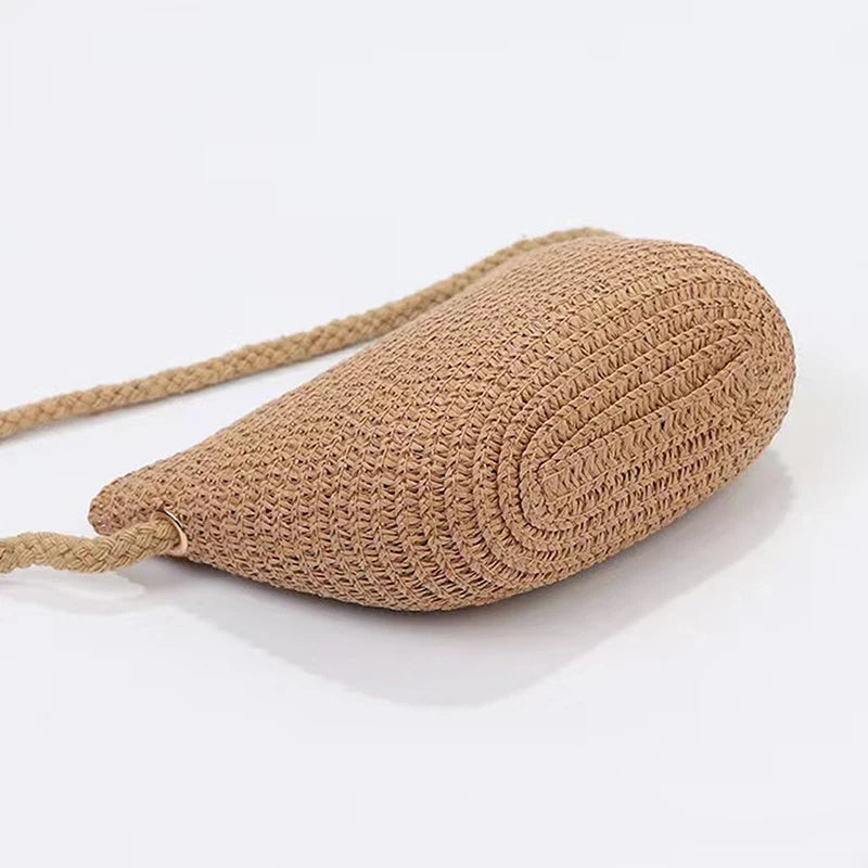 Straw Woven Crossbody Bag – Summer Beach Shoulder Bag