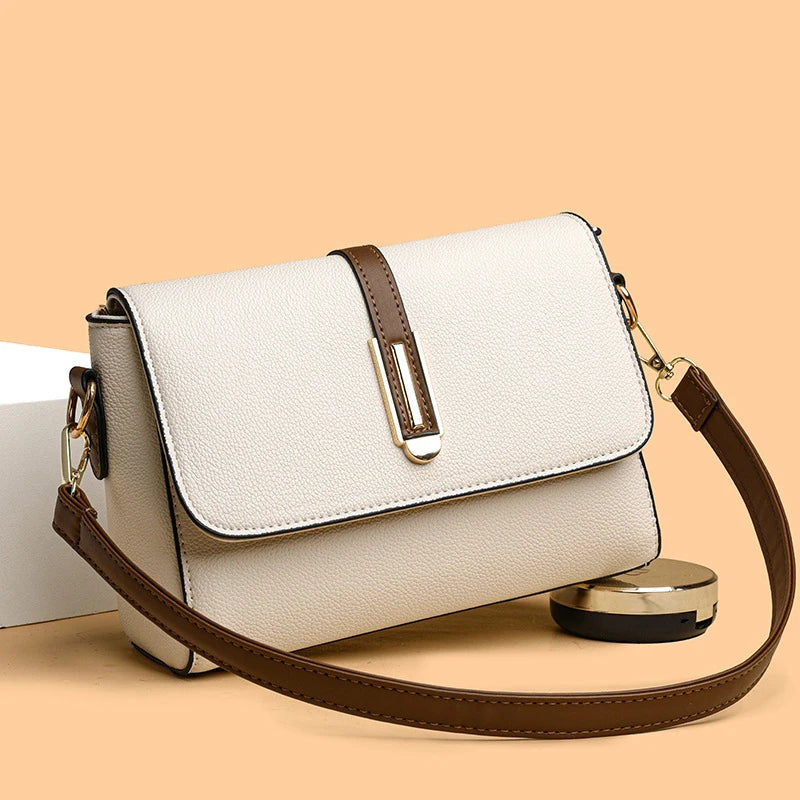 Patchwork Crossbody Bag for Women – Flap Shoulder Purse