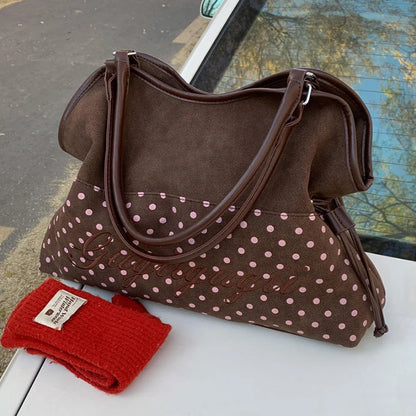 Women's Denim Star Print Hobo Shoulder Bag