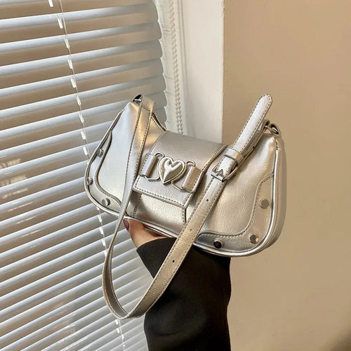 Y2K Pleated Underarm Shoulder Bag for Women