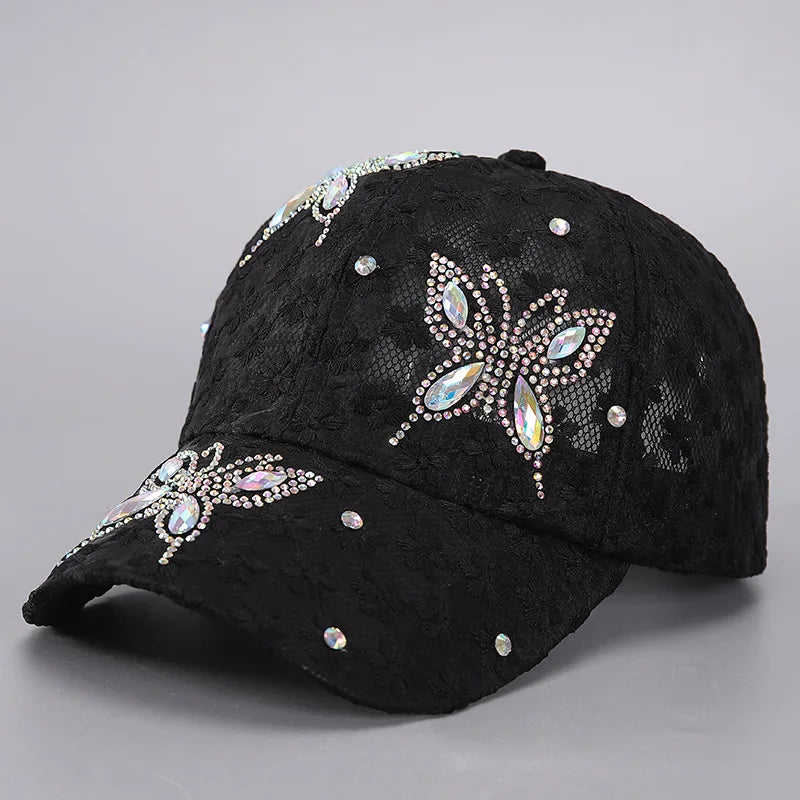 Summer Women S Lightweight Office Lady Lace Baseball Cap Embroidered Flowers Mesh Ventilation Sun