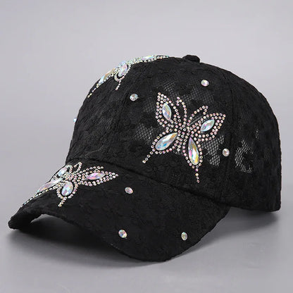 Summer Women S Lightweight Office Lady Lace Baseball Cap Embroidered Flowers Mesh Ventilation Sun