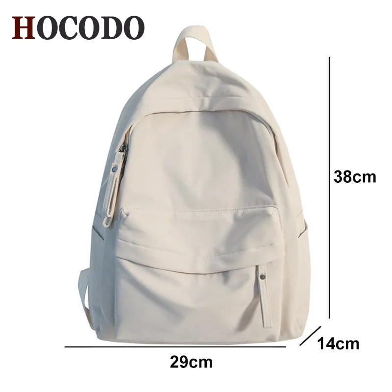 Waterproof Nylon Backpack for Women – Lightweight School & Travel Bag