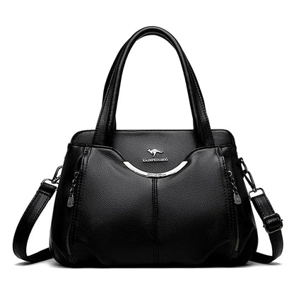 Leather Tote Shoulder Bag for Women – Large Crossbody Handbag