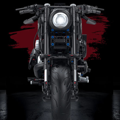 2000-Piece Dark Motorcycle MOC Building Blocks Set – 1:5 Scale Technic Model