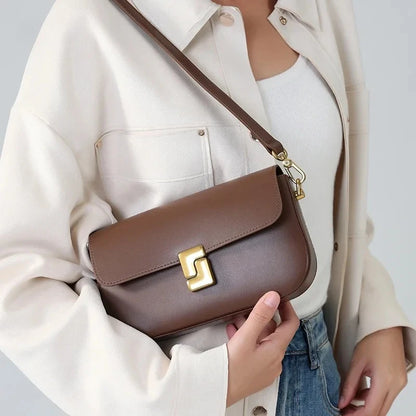 Leather Crossbody Bag – Women's Small Square Shoulder Bag