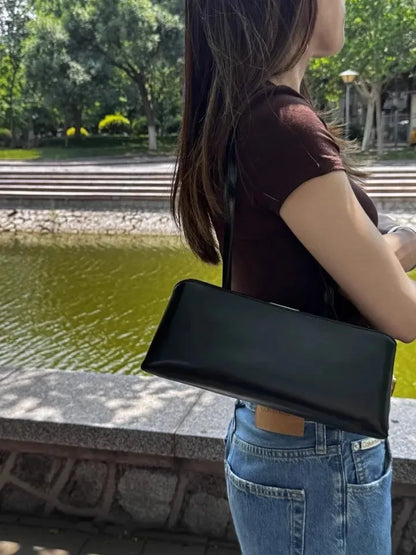 Luxury Clip Shoulder Bag – Women's PU Leather Handbag & Tote