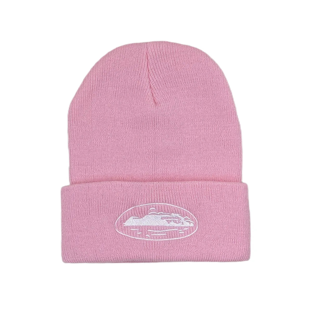 Winter Knitted Beanie Hat – Star & Ship Embroidery Warm Cap