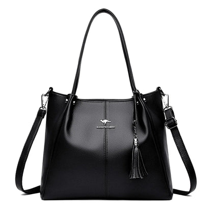 Genuine Leather Handbag – Women's Luxury Shoulder & Crossbody Bag